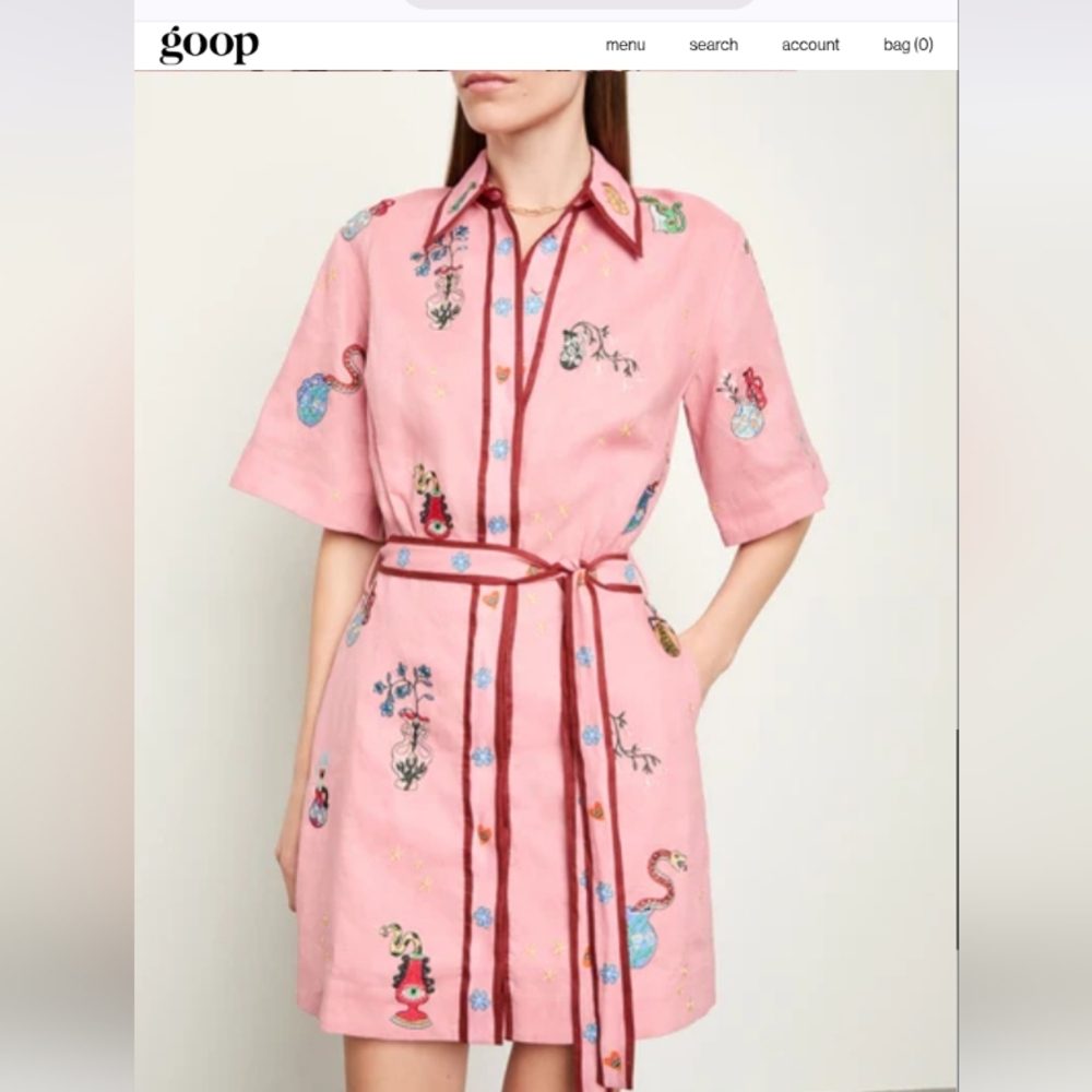 Alemais Timmy Embroidered PINK Minidress US2